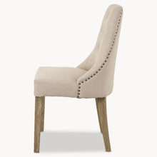 Load image into Gallery viewer, Padded natural dining chair
