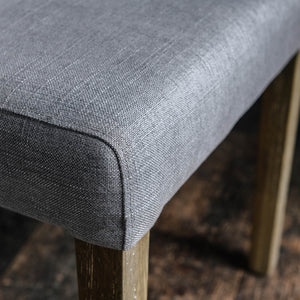 Soft grey button back dining chair