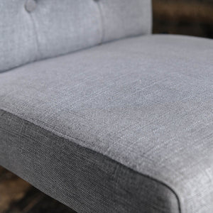 Soft grey button back dining chair