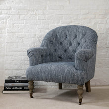 Load image into Gallery viewer, UPHOLSTERED SOFT GREY OAK OCCASIONAL CHAIR
