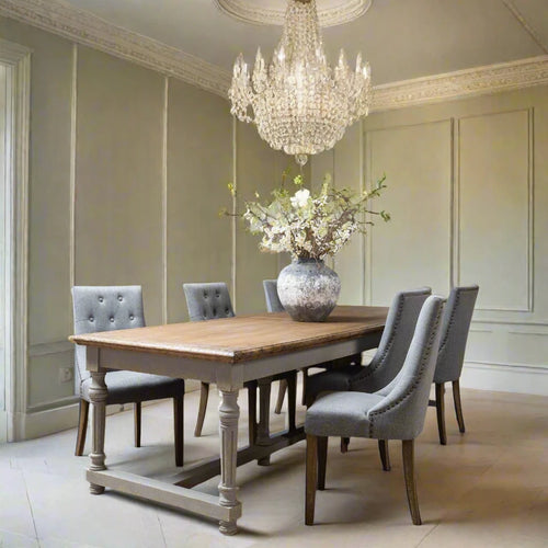 COLONIAL GREY OAK DINING TABLE