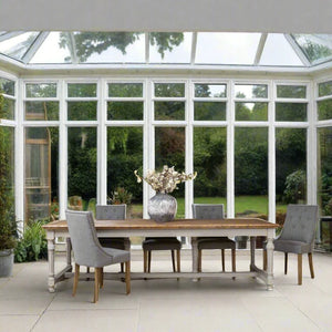 COLONIAL GREY OAK DINING TABLE