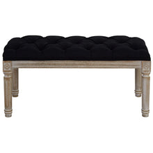 Load image into Gallery viewer, CHELSEA TOWNHOUSE BLACK LINEN BENCH
