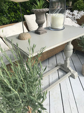 Load image into Gallery viewer, Console Table Solid Wood French Grey with Turned Legs  87cm W  76cm H  52cm D
