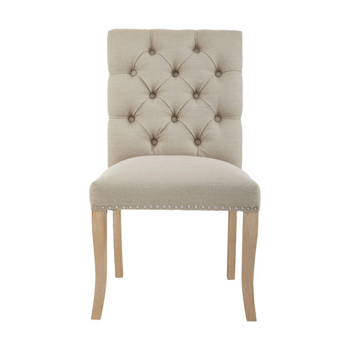 CHELSEA TOWNHOUSE NATURAL LINEN DINING CHAIR