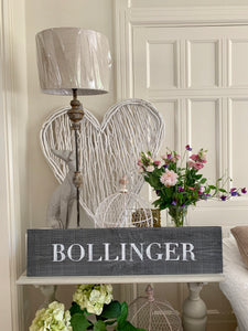 Large Distressed Standing Bollinger Sign
