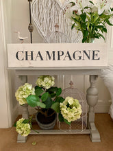 Load image into Gallery viewer, Large Distressed Standing Champagne Sign
