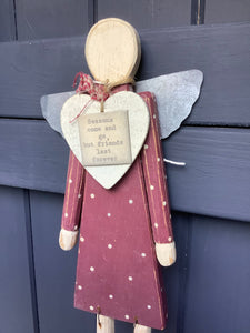 Wooden Friends Red Angel - By East Of India