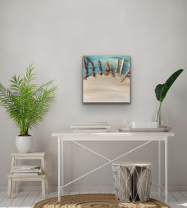 Drift Original Canvas With Driftwood by Kerrie Griffin