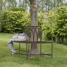 Load image into Gallery viewer, Outdoor Metal Half Tree Bench Seat The Interior Co

