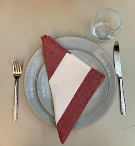 Napkins Red and White by India Jane