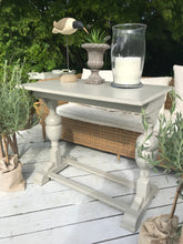 Load image into Gallery viewer, Console Table Solid Wood French Grey with Turned Legs  87cm W  76cm H  52cm D
