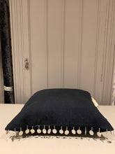 Load image into Gallery viewer, Black Shell Tasstle Detail Linen Cushion
