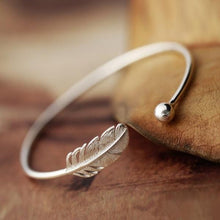 Load image into Gallery viewer, Angel Feather 925 Sterling Silver Bracelet Bangle - Limited Edition
