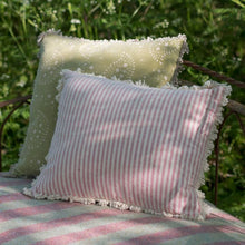 Load image into Gallery viewer, Suzie Watson Red Stripe Cushion with Cream Trim
