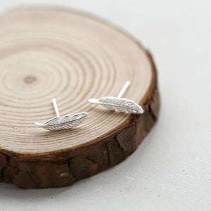 Angel Feather Earrings Sterling Silver - Limited Edition By Feathers Of Italy 