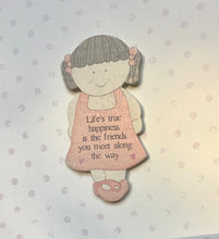 Load image into Gallery viewer, Wooden Fridge Magnet Friends Card by East Of India
