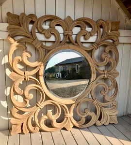 LARGE CARVED MIRROR