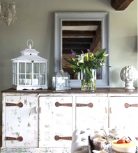Load image into Gallery viewer, Rustic Distressed Sideboard 6 Cupboard large - Tin Topped 
