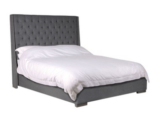 Stud & Button Grey UK King size Bed - 5ft