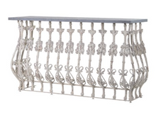 Load image into Gallery viewer, Railings Radiator Cover French Inspired with Stone Top
