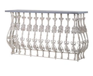 Railings Radiator Cover French Inspired with Stone Top