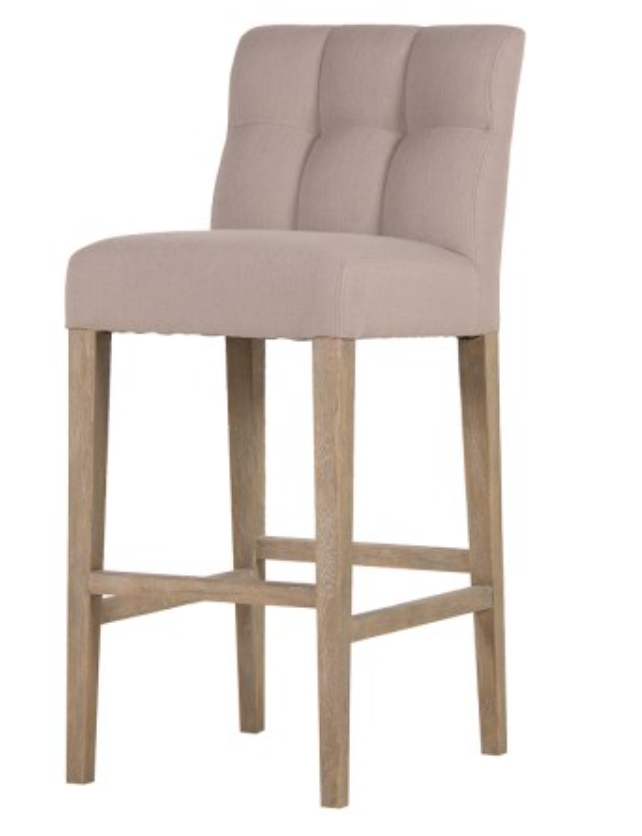 Sand Coloured Jonah Bar Stool  - Contemporary French