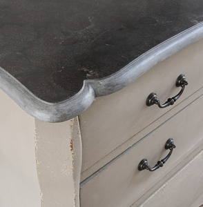 THREE DRAWER COMMODE WITH STONE TOP