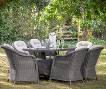Load image into Gallery viewer, Outdoor Country 6 Seater Oval Dining Set With 8 Chairs in All Weather PE Rattan
