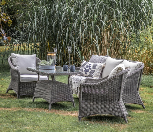 Outdoor Country Rattan Lounge Dining Set