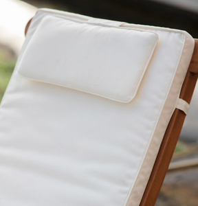 Outdoor Wooden Lounger With Cushion