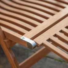 Load image into Gallery viewer, Outdoor Wooden Lounger With Cushion
