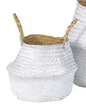 Load image into Gallery viewer, Set of 2 White Grass Storage Baskets
