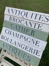 Load image into Gallery viewer, Hand Made Using 100% Recycled Wood Sign Boulangerie Hand Painted
