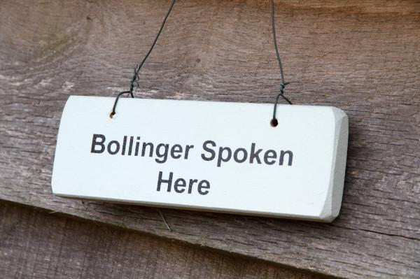 'Bollinger Spoken Here' Wooden Sign