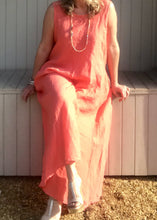 Load image into Gallery viewer, Linen Jumpsuit - in Orange, Black or White - Made in Italy by Feathers Of Italy One Size
