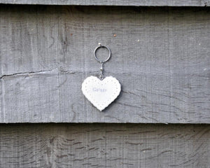 Garage Wooden Heart Keyring