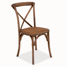 Load image into Gallery viewer, STACKABLE DINING CHAIR WITH PADDED RATTAN SEAT
