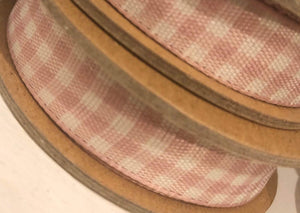 Pink Gingham Ribbon Three Meters - East Of India