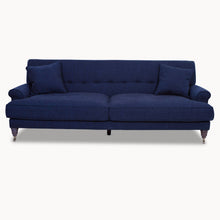 Load image into Gallery viewer, CAVERSHAM THREE SEATER SOFA WITH BRASS WHEELS
