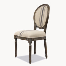 Load image into Gallery viewer, MANSFIELD BLUE STRIPED DINING CHAIR
