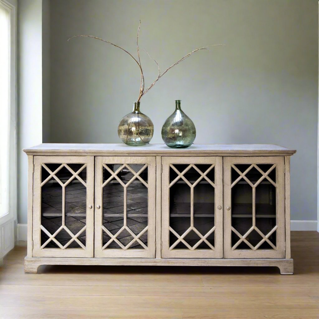 MONOMOY GLASS FRONTED FOUR DOOR SIDEBOARD