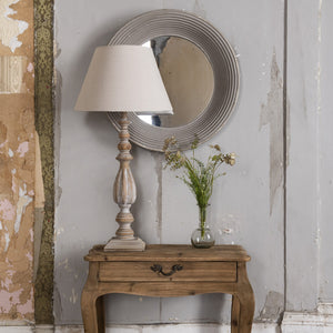 SET OF 2 WASHED FRENCH STYLE LAMP WITH SHADE