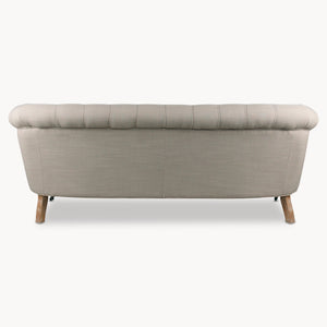 Chatsworth Oak Curved Button Back Sofa  One World The Interior Co 