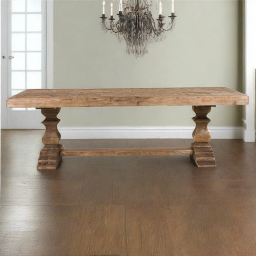COUNTRY HOMES & INTERIORS: SALVAGED DINING TABLE