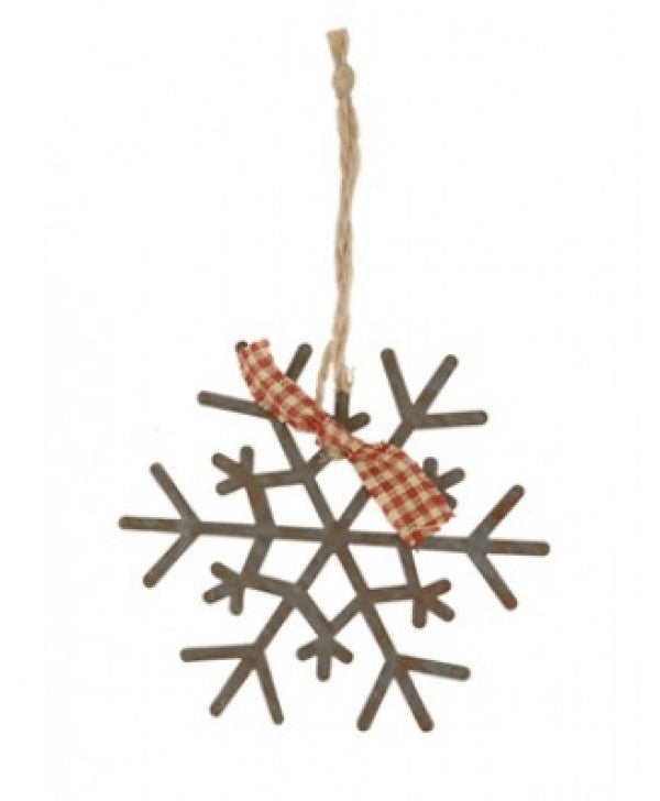Rusty metal snowflake decoration