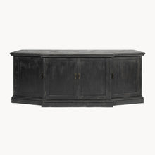 Load image into Gallery viewer, Recycled, pine, distressed black sideboard 
