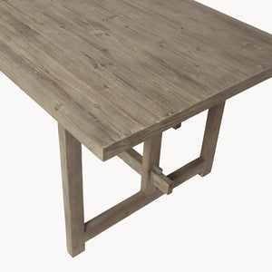 RECYCLED PINE PLANKED DINING TABLE