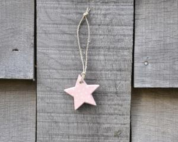 Small pink wooden star