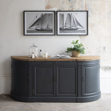 Load image into Gallery viewer, ROUNDED 4-DOOR CHARCOAL SIDEBOARD
